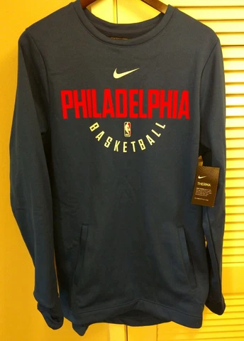 Men's Nike Philadelphia 76ers Therma Sweater size large/tall Cover