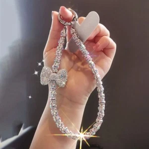 Silver Wrist Short Hanging Rope Flash Phone Lanyard  Gifts - Zdjęcie 1 z 9