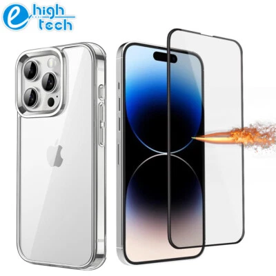For iPhone 15 Plus Pro Max Shockproof Clear Case Tempered Glass Screen Protector - Image 1 of 4