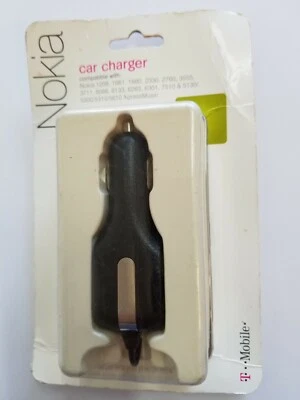 Cargador de coche raro T-Mobile Pin para teléfono Nokia 1208 1661 7510 5130 5300 5610 6263 Foto 1 de 3