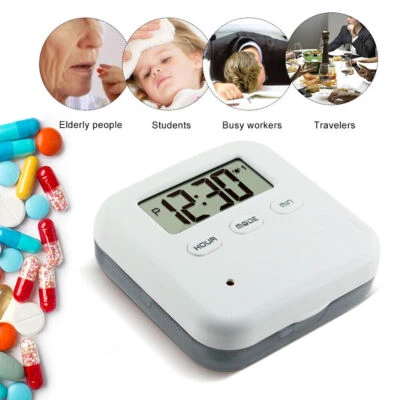 Tablettenbox Timer Erinnerung Pillendose Pillenbox Medikamentenbox Timer Alarm - Bild 1 von 4