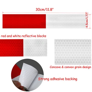 100Pcs Self-Adhesive Reflective Tape Outdoor Waterproof Safety Caution Warning - Picture 1 of 3