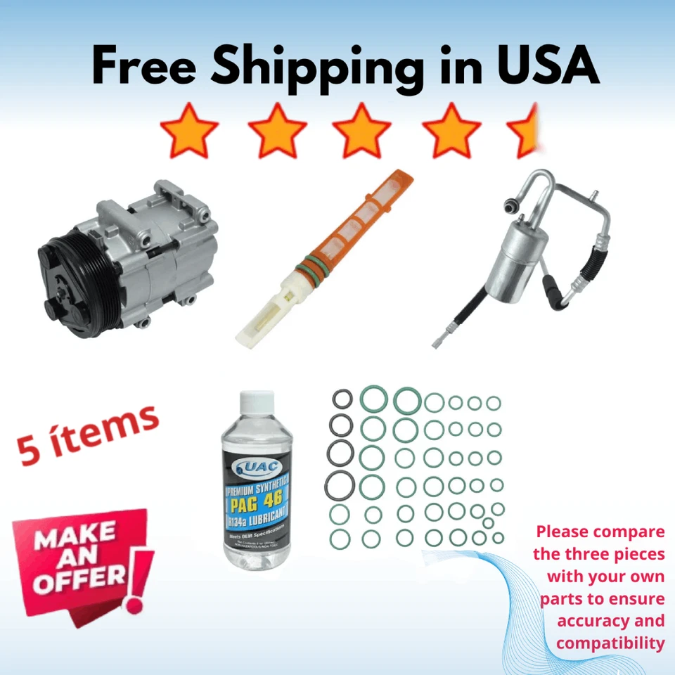 Compresor y secador aire acondicionado apto para Ford Taurus 1994-1995 Foto 1 de 4