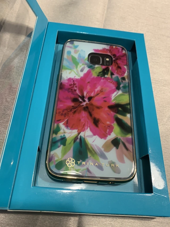 Funda Trina Turk 2 Piezas con Parachoques Metálico - Samsung Galaxy S7 Edge - Hibisco Foto 1 de 2