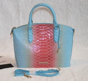 BRAHMIN Duxbury Satchel Daylily Volute Leather Purse Handbag Crossbody Bag NWT - Picture 1 of 7
