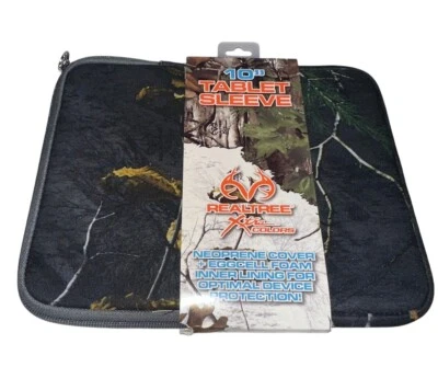 New REALTREE Green 10" Tablet Sleeve Protection Camouflage Neoprene Cover - Image 1 of 4