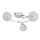 Chrome 3 Way Ceiling Light Fitting Acrylic Jewel Shades Lampshades Living Room