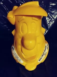 Vintage 1994 Fred Flintstone Fruit Snack Display Container YELLOW - Picture 1 of 7