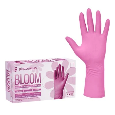 100 XS Nitrile Exam Disposable Pink Gloves, Latex & Powder Free, Extra Small - Image 1 of 4