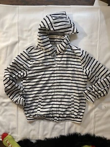 Gap Kids Girls Striped XXL (14-16) Sailor Windbreaker Full Zip Hoodie Jacket - Picture 1 of 8