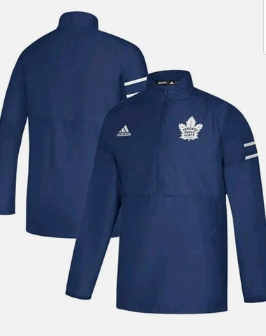 adidas Toronto Maple Leafs Game Mode 1/4 Long Sleeve Jacket Mens Size Medium Cover