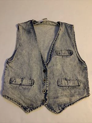 Chaleco corto vintage C’est Joli de Laura talla M años 80 90 lavado ácido Foto 1 de 3