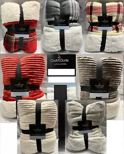 Cuddl Duds Cozy Plush Sherpa and Cozy Soft Throws, Assorted Styles w Faux Fur, N - Picture 1 of 20