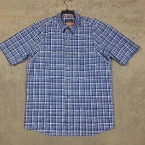 Chemise Orvis Active homme manches courtes moyennes bleu à carreaux - Photo 1/7
