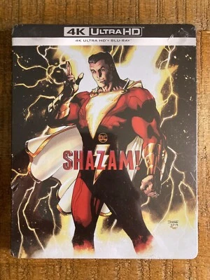Shazam! w. V2 Steelbook (4K UHD + Blu-ray, EU Import, Region Free) *NEW/SEALED* - Image 1 of 4