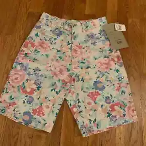 Vintage 90s Bill Blass Floral Jean Shorts Size 8 NWT - Picture 1 of 7