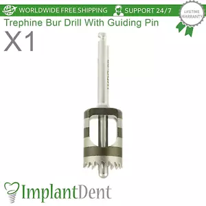 1x Dental Trephine Drill With Guiding Pin 8.0mm Stainless Steel Dentistry Tool - Picture 1 of 4