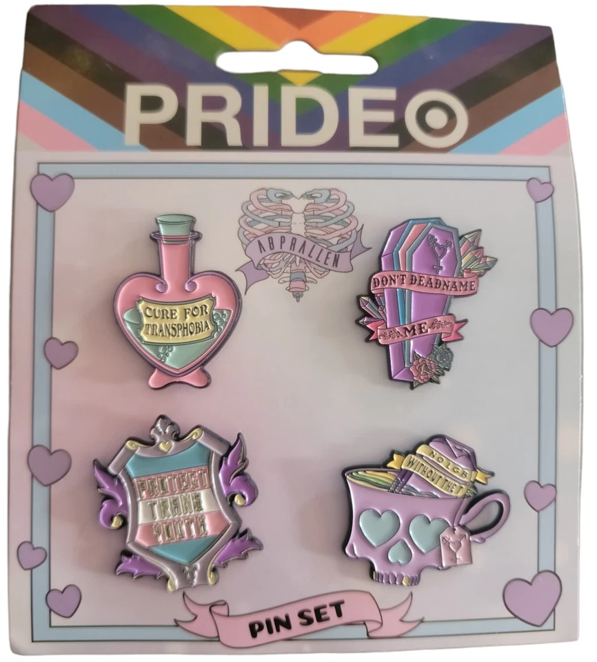 *READ* ABPRALLEN Pride Enamel Pin Set Transgender Halloween LGBT Target LGBTQ