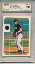 2001 JUST 2K 1 TOP PROSPECT PROMO DREW HENSON #PROMO MINT GEM MT 10