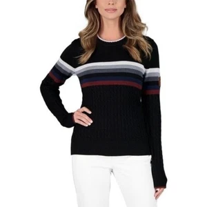 Obermeyer merino wool blend Donna crew neck sweater size M - Picture 1 of 10