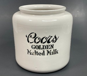 Coors Golden Malted Milk Porcelain Canister Original Prohibition Era Vintage