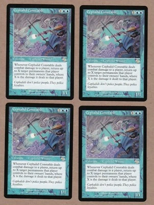 MTG 4X Cephalid Constable X4 Judgment - Rare EX/NM - Playset - Image 1 of 2