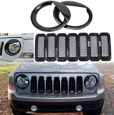 Cubierta de faros de malla delantera Angry Bird para Jeep Patriot 2011-2018 Foto 1 de 4