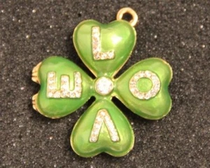 2007 JUICY COUTURE LOVE CLOVER LOCKET CHARM - Picture 1 of 7