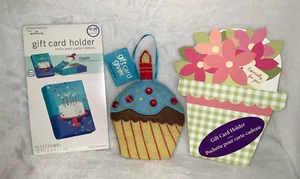 New All Occasion Flower Pot & Birthday Cupcake & Bday Cake Gift Card Holder ** - Picture 1 of 8