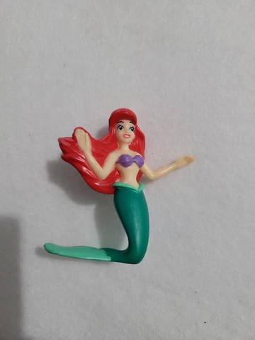 Vintage Disney Little Mermaid Ariel 2.5” PVC Figure Arms Open O Cover