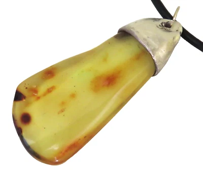 Ciondolo ambra naturale in argento 925 - Immagine 1 di 4