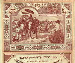 KINGDOM OF ETHIOPIA RAILWAY stock /bond certificate 1899 BEAUTIFUL ITEM - Picture 1 of 2