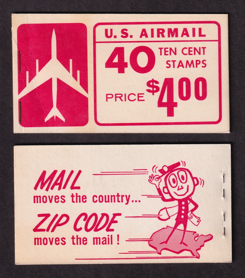 1968 Airmail booklet 10c star runway BKC20 (5 panes Sc C72b) mint complete - Image 1 of 1