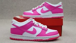 Nike Dunk Low Laser Fuchsia Pink GS Size FB9109-102 Size 7 Youth - Picture 1 of 21