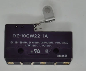 Interruptor de acción rápida de rodillo de bisagra Omron DZ-10GW22-1A 10 amperios DPDT soldadura 2KRT9 - Imagen 1 de 6