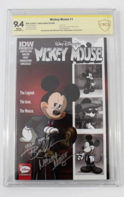 CBCS Calificado 9.4 Casi Nuevo, IDW Walt Disney's Mickey Mouse #1 2015), Firmado BRET IWAN Foto 1 de 4
