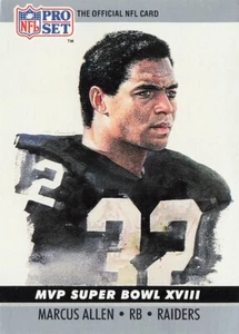 Marcus Allen MVP Super Bowl XVIII 1990 NFL ProSet Football Card #18 - Bild 1 von 2