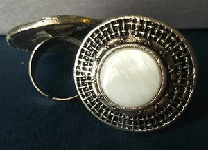 Anello con Pietra MADREPERLA n°23 MONTATURA IN SILVER PLATED REGOLABILE - Picture 1 of 1