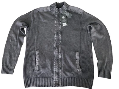 CHAQUETA ACANALADA ROCK & REPUBLIC CREMALLERA COMPLETA, TALLA: L, NUEVA CON ETIQUETAS, PRECIO ANTICIPADO DE $100, ¡ENVÍO GRATUITO! Foto 1 de 4