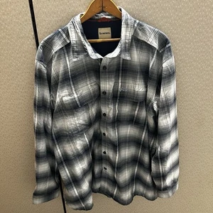 Simms Coldweather Fleece-Lined LS Shirt Men’s XL Flannel Waffle Fleece Fish Blue - Picture 1 of 9