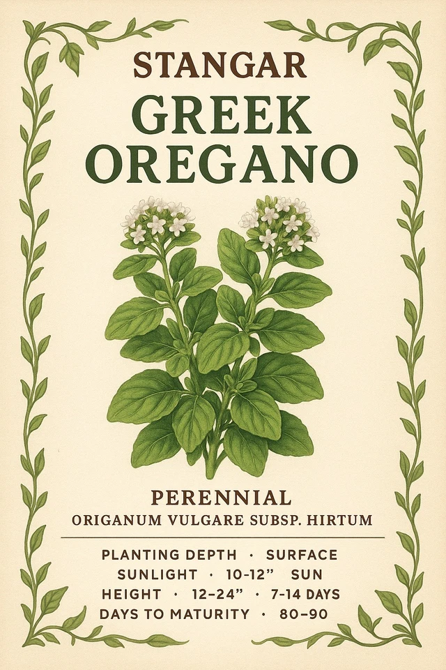 Semillas de orégano griego Stangar’s | NO TRANSGÉNICAS | Reliquia | Semillas frescas de jardín Foto 1 de 1