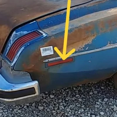 Pontiac LeMans, GTO, 1973, 1974, 1975, Left or Right, Rear Side Marker Light - Image 1 of 4