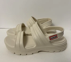 Hunter Shoes Womens Size 9 UK 7W Rubber Platform Sandal Slide Comfort Summer - Picture 1 of 9