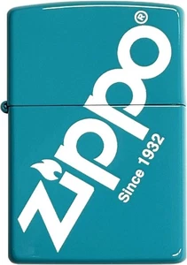 Zippo Logo Classic Simple Blue Inkjet One Sided Processing Lighter Regular Japan - Bild 1 von 5