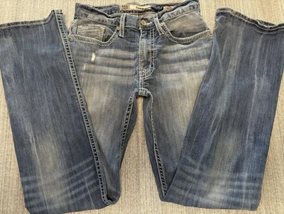 BKE Buckle Jake Men’s Distressed Straight Leg Flex Fit Blue Jeans Size 28x32 - Image 1 of 4