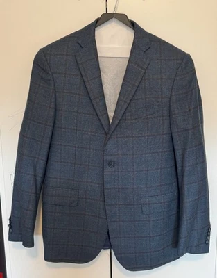 Corneliani Blue Wool & Silk Sport Jacket Coat Blazer Altered Chest 41 inch Foto 1 de 4