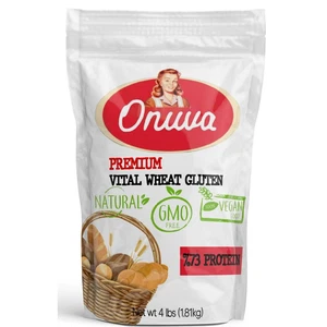 Gluten de trigo vital por | Alto en proteínas | 4 lb (1,81 Kg) | Vegano | Sin OGM | Ket - Imagen 1 de 12