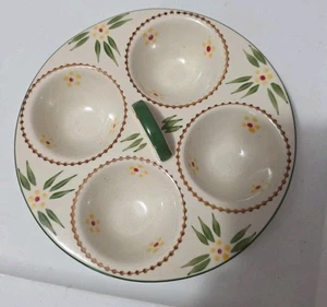 EGG POACHER GREEN HANDLED TEMPTATIONS By TARA OLD WORLD - Picture 1 of 3
