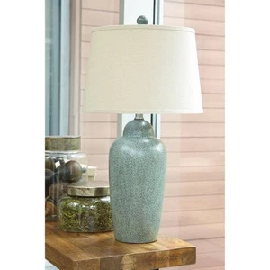 Saher Ceramic Table Lamp Green - Signature Design by Ashley - Picture 1 of 4