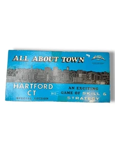 Juego de mesa All About Town Hartford CT años 80 Aladdo completo vintage - Imagen 1 de 10